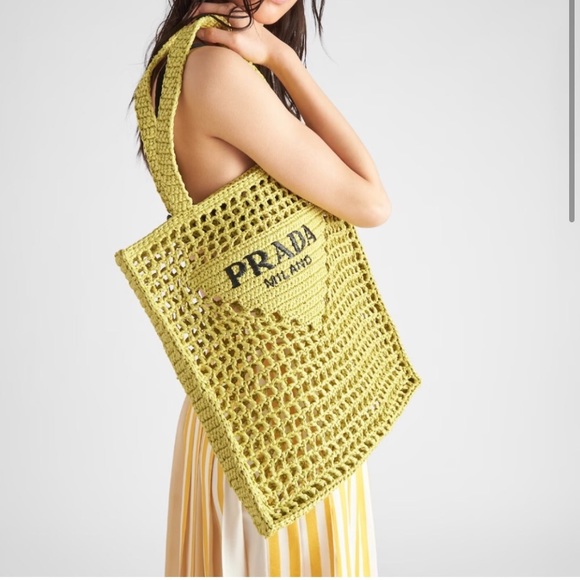 Prada Handbags - Prada woven raffia tote bag